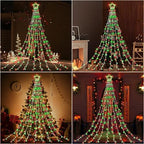 (New) Outdoor Christmas Decorations, 320 LED Hanging Twinkle Fairy String Lights Outside Tree Decoration Lights, alternate