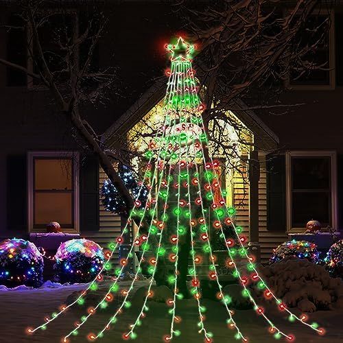 (New) Outdoor Christmas Decorations, 320 LED Hanging Twinkle Fairy String Lights Outside Tree Decoration Lights, alternate