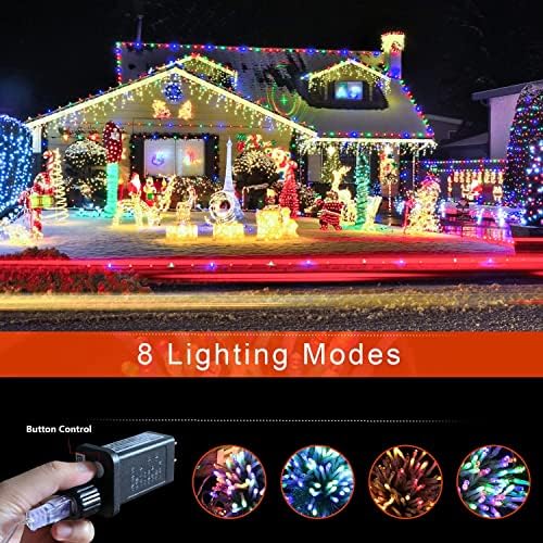 (New) Outdoor Christmas Lights, Christmas Decorations, 320 LED String Lights with 8 Light Modes Waterproof for, alternate