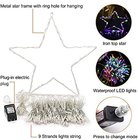 (New) Outdoor Christmas Lights, Christmas Decorations, 320 LED String Lights with 8 Light Modes Waterproof for, alternate
