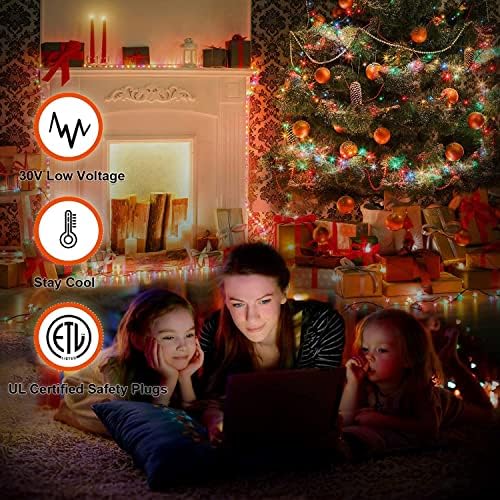 (New) Outdoor Christmas Lights, Christmas Decorations, 320 LED String Lights with 8 Light Modes Waterproof for, alternate