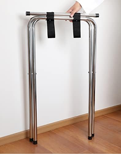 New Star 20007 Steel Restaurant-Grade Tray Stand, Mirror Chrome Finish, Double Bar Folding, 31-Inch, Silver in, alternate
