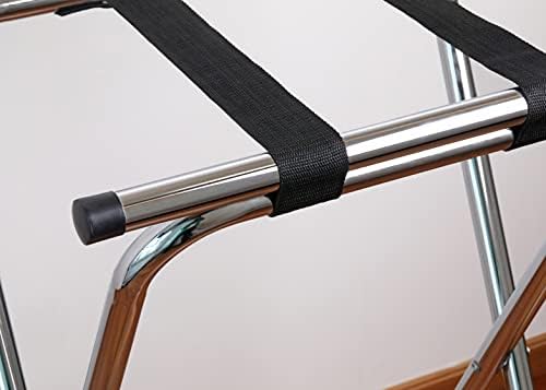 New Star 20007 Steel Restaurant-Grade Tray Stand, Mirror Chrome Finish, Double Bar Folding, 31-Inch, Silver in, alternate
