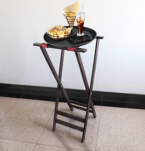 New Star Mahogany Finish Solid Acacia Tray Stand, 38-Inch, Brown, 20038 in Brown, alternate view 5
