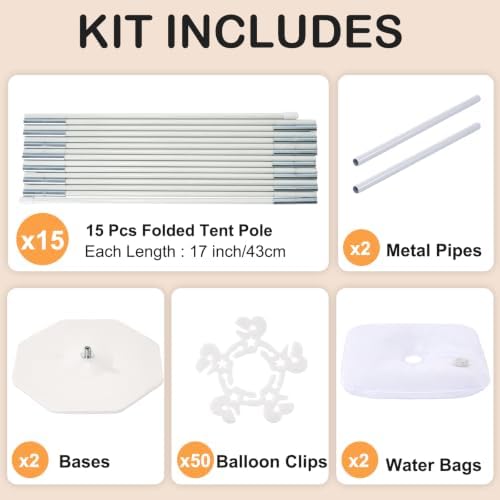 New Upgrades Balloon Arch Kit,9FT Height&10FT Width Adjustable Balloon Arch Stand with Water Fillable Base: For, alternate