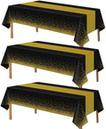 New Years Decorations 2027-3 Pack Disposable Plastic Tablecloths
