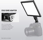 NL-116AI 9" LED Video Light Panel, Camera Lighting with Desk Tripod, alternate view 6