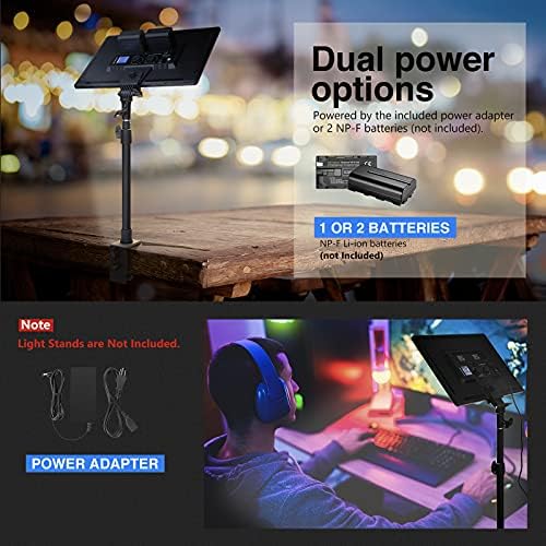 NL288 LED Video Light with 2.4G Remote, 45W 4800Lux 3200K-5600K, alternate view 6