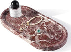 Norway Natural Marble Tray, 12"x6" Vanity Decorative Tray for Countertop, Catchall Tray for Perfume, Candles