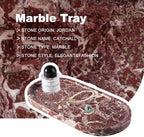 Norway Natural Marble Tray, 12"x6" Vanity Decorative Tray for Countertop, Catchall Tray for Perfume, Candles, alternate view