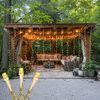 Novelty Lights 300 LED Warm White Waterproof Curtain Fairy String Lights