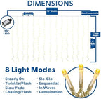 Novelty Lights 300 LED Warm White Waterproof Curtain Fairy String Lights, alternate view 2