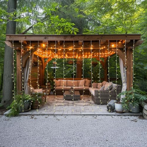 Novelty Lights 300 LED Warm White Waterproof Curtain Fairy String Lights, alternate view 5