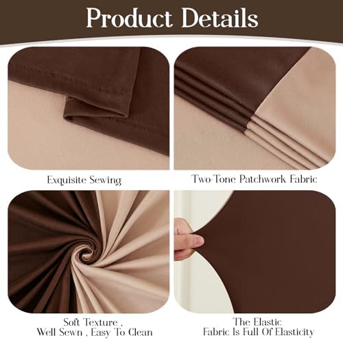 Nude and Brown Arch Backdrop Cover 7.2FT Party Wedding Arch Covers Stretchy Backdrop Baby Shower Bridal Shower, alternate