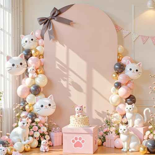Nude Arch Backdrop Cover 6.6FT Spandex Fitted Wedding Arch Stand Covers Round Top Chiara Arch Covers Stretchy