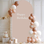 Nude Arch Backdrop Cover 6.6FT Spandex Fitted Wedding Arch Stand Covers Round Top Chiara Arch Covers Stretchy, alternate view