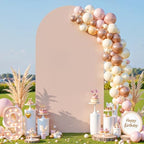 Nude Arch Backdrop Cover 6FT Spandex Fitted Wedding Arch Stand Covers Round Top Chiara Arch Covers Stretchy