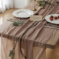 Nude Cheesecloth Table Runner 120 Inches Fall Party Boho Home Decorations