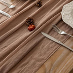 Nude Cheesecloth Table Runner 120 Inches Fall Party Boho Home Decorations, alternate view 3