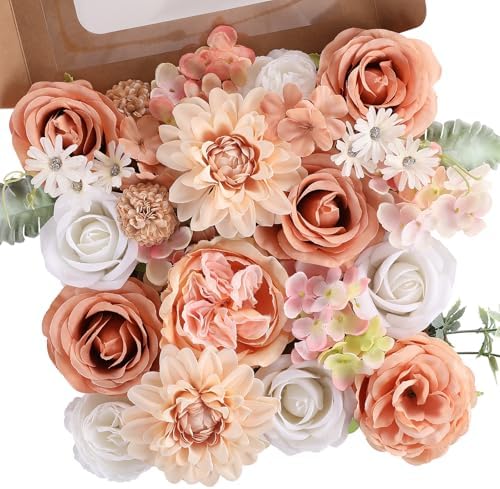 Nude Color Artificial Flowers Combo Box Set for Wedding Bouquets Home Decor in Nude Color