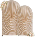Nude Draped Arch Backdrop Covers 7.2 and 6 FT, Nude Draped Arch Cover Stretchy Backdrop Set of 2 for Birthday