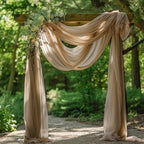 Nude Wedding Arch Draping Fabric Backdrop Drapes Sheer 28.7" x 20FT, alternate view 3