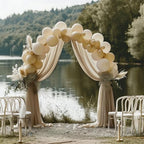 Nude Wedding Arch Draping Fabric Backdrop Drapes Sheer 28.7" x 20FT, alternate view 4
