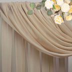 Nude Wedding Arch Draping Fabric Backdrop Drapes Sheer 3 Panels, alternate view 5