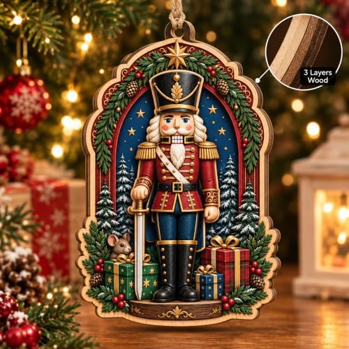 Nutcracker Christmas Decor, Vintage Christmas Ornaments, Nutcracker Ornaments in Nutcracker 1, alternate view 2