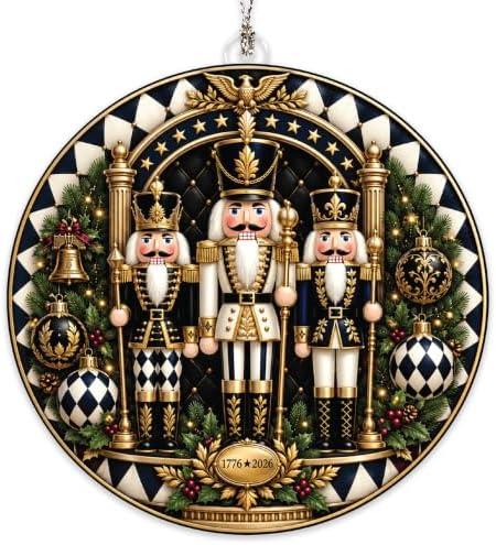 Nutcracker Christmas Ornament - Nutcracker Drummer Ornament 1776-2026 - USA 250th Anniversary Christmas