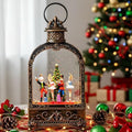 Nutcracker Christmas Snow Globes Lantern Christmas Snow Globe with Music Dance Soldier Nutcracker Scene,6H