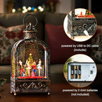 Nutcracker Christmas Snow Globes Lantern Christmas Snow Globe with Music Dance Soldier Nutcracker Scene,6H, alternate view 4
