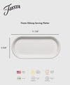 Oblong Serving Platter, 12" - Durable Ceramic, Lead-Free, Dishwasher/Microwave/Oven Safe - Made in USA, alternate view 2