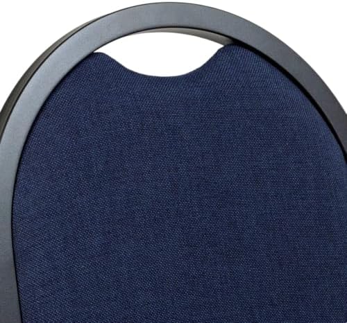 OEF9254-BT/2 Commercial-Grade Dome Back Banquet Stack Chair (Blue Fabric, Black Powder-Coated Frame, 2-Pack), alternate view