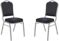 OEF9300F Series Silhouette Back Upholstered Stackable Banquet Chairs Premium Commercial Seating (2 Pack, Fabric