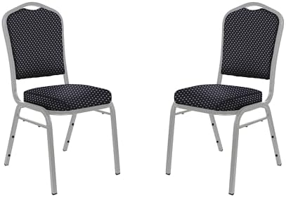 OEF9300F Series Silhouette Back Upholstered Stackable Banquet Chairs Premium Commercial Seating (2 Pack, Fabric