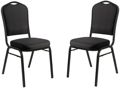 OEF9300F Series Silhouette Back Upholstered Stackable Banquet Chairs Premium Commercial Seating (2 Pack, Fabric