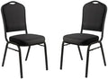 OEF9300F Series Silhouette Back Upholstered Stackable Banquet Chairs Premium Commercial Seating (2 Pack, Fabric