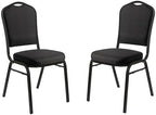 OEF9300F Series Silhouette Back Upholstered Stackable Banquet Chairs Premium Commercial Seating (2 Pack, Fabric