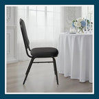 OEF9300F Series Silhouette Back Upholstered Stackable Banquet Chairs Premium Commercial Seating (2 Pack, Fabric, alternate