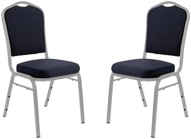 OEF9300F Series Silhouette Back Upholstered Stackable Banquet Chairs Premium Commercial Seating (2 Pack, Fabric