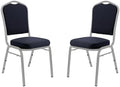 OEF9300F Series Silhouette Back Upholstered Stackable Banquet Chairs Premium Commercial Seating (2 Pack, Fabric