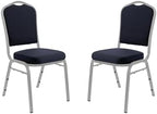 OEF9300F Series Silhouette Back Upholstered Stackable Banquet Chairs Premium Commercial Seating (2 Pack, Fabric