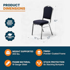 OEF9300F Series Silhouette Back Upholstered Stackable Banquet Chairs Premium Commercial Seating (2 Pack, Fabric, alternate