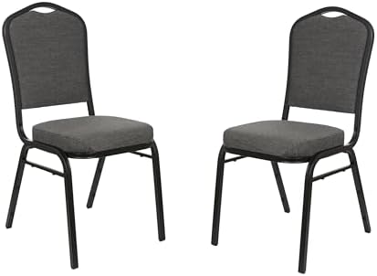 OEF9300F Series Silhouette Back Upholstered Stackable Banquet Chairs Premium Commercial Seating (2 Pack, Fabric