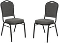 OEF9300F Series Silhouette Back Upholstered Stackable Banquet Chairs Premium Commercial Seating (2 Pack, Fabric