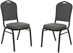 OEF9300F Series Silhouette Back Upholstered Stackable Banquet Chairs Premium Commercial Seating (2 Pack, Fabric
