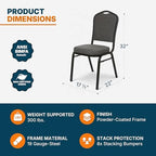 OEF9300F Series Silhouette Back Upholstered Stackable Banquet Chairs Premium Commercial Seating (2 Pack, Fabric, alternate