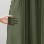 Olive Green Wedding Arch Draping Fabric Sheer Curtain Drapes 4 Panels | 20ft Extra Long Shimmery Backdrop, alternate view 5