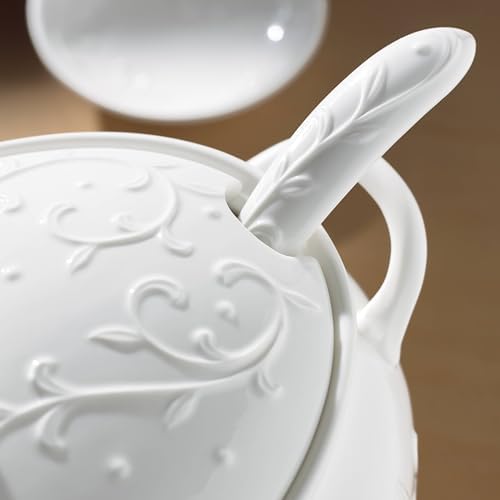 Opal Innocence Carved Covered Soup Tureen with Ladle, 10-1/4-Inch, White, 152 ounces in White, alternate view 5